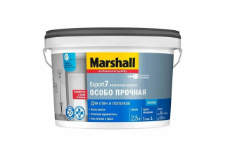 Краска ВД Marshall Export-7 для стен и потолков матовая база BW ( 4,5л) 5248846